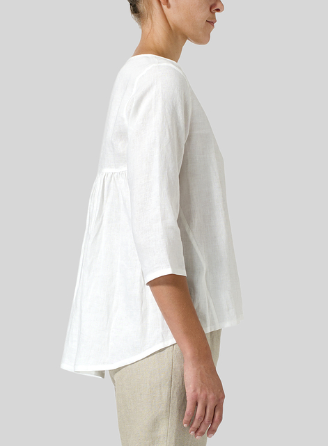 Linen A-line High-Low Top