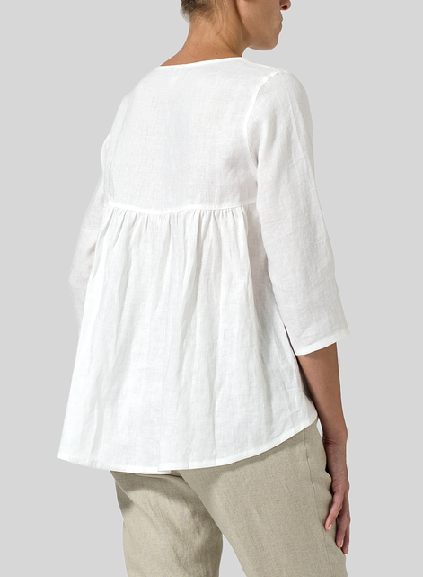 Linen A-line High-Low Top