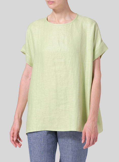 Linen Dolman Sleeves Relaxed Fit Top