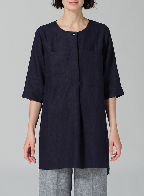 Linen Chest Pocket Tunic