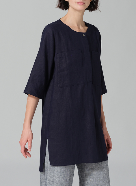 Linen Chest Pocket Tunic