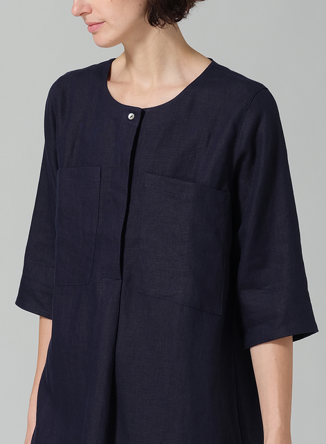 Linen Chest Pocket Tunic