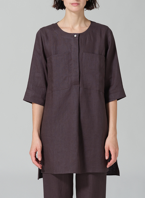 Linen Chest Pocket Tunic