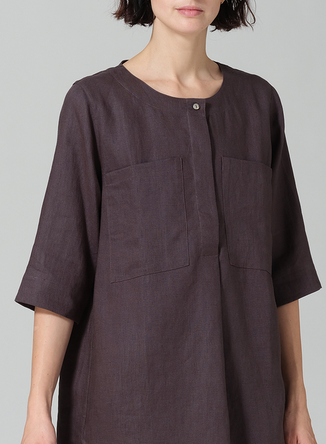 Linen Chest Pocket Tunic