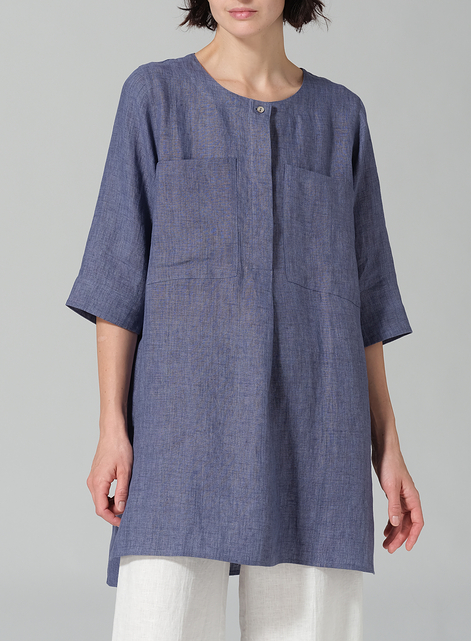 Linen Chest Pocket Tunic