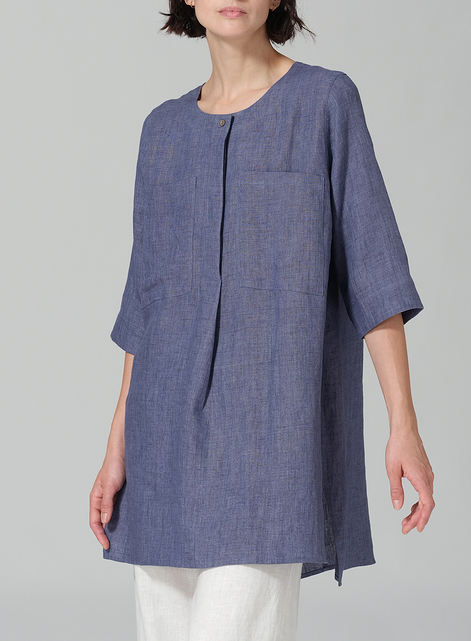 Linen Chest Pocket Tunic