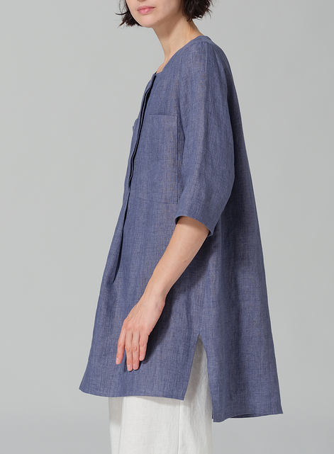 Linen Chest Pocket Tunic