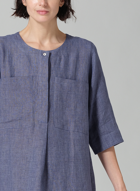 Linen Chest Pocket Tunic