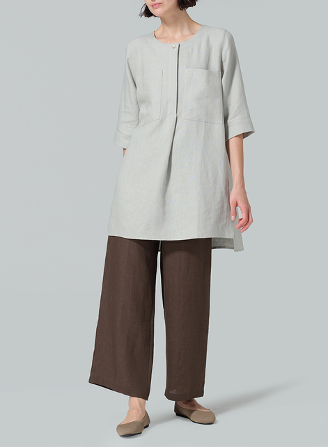 Linen Chest Pocket Tunic