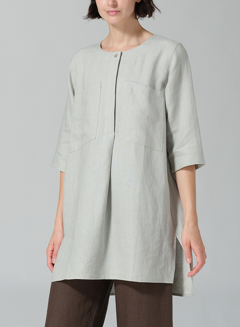 Linen Chest Pocket Tunic