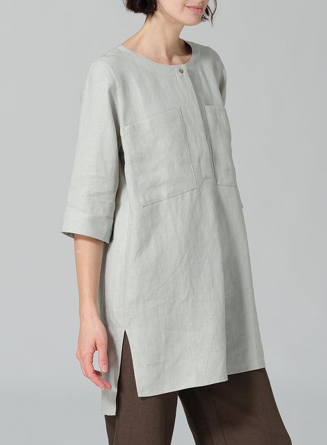 Linen Chest Pocket Tunic