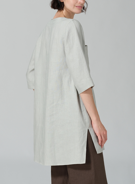 Linen Chest Pocket Tunic