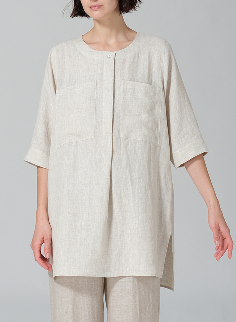 Linen Chest Pocket Tunic