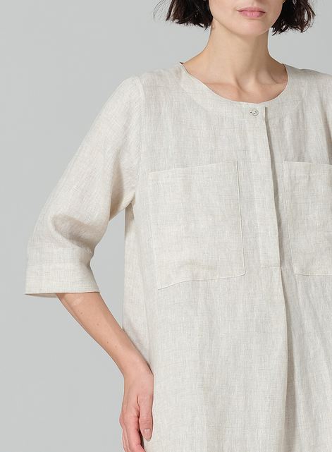 Linen Chest Pocket Tunic