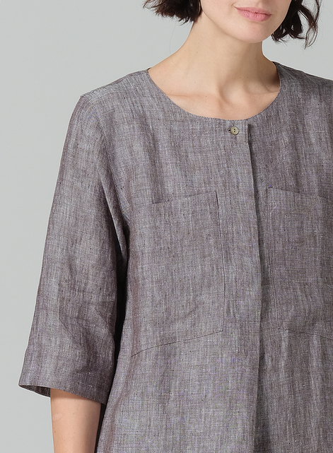 Linen Chest Pocket Tunic