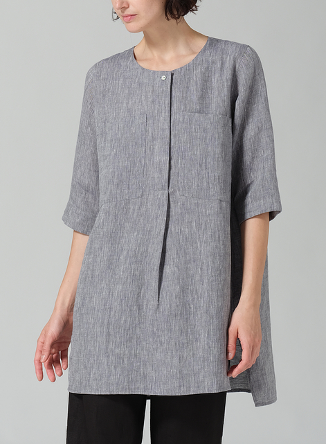 Linen Chest Pocket Tunic