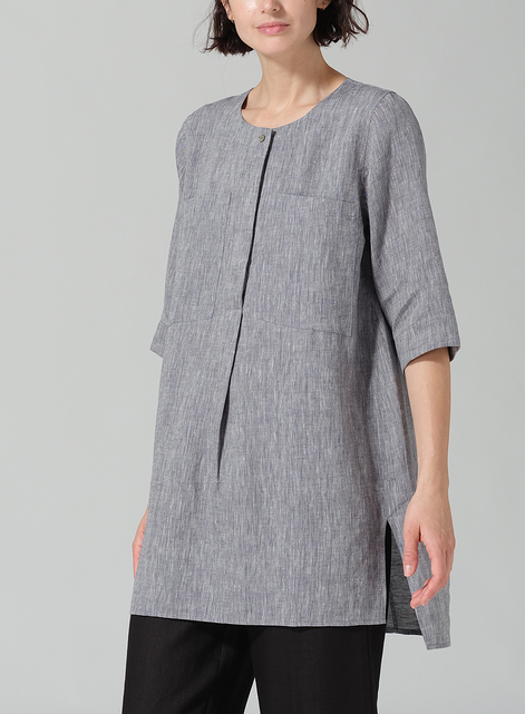 Linen Chest Pocket Tunic