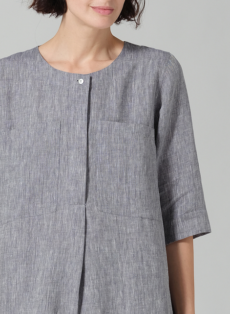 Linen Chest Pocket Tunic