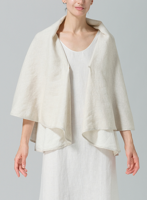 Linen Reversible Cape Jacket