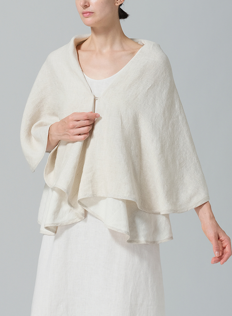 Linen Reversible Cape Jacket