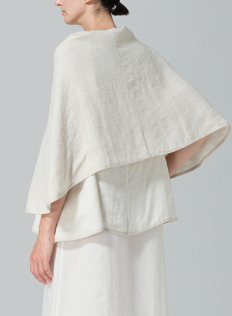 Linen Reversible Cape Jacket