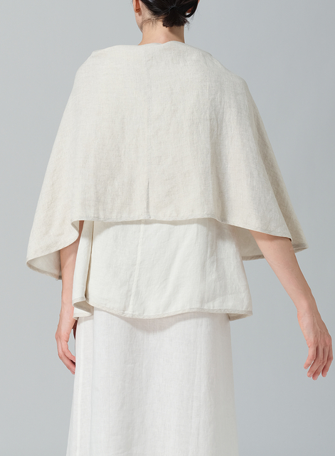 Linen Reversible Cape Jacket