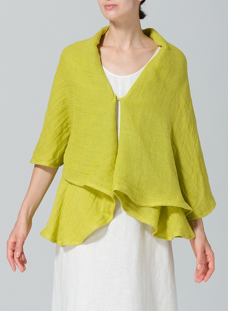 Linen Reversible Cape Jacket