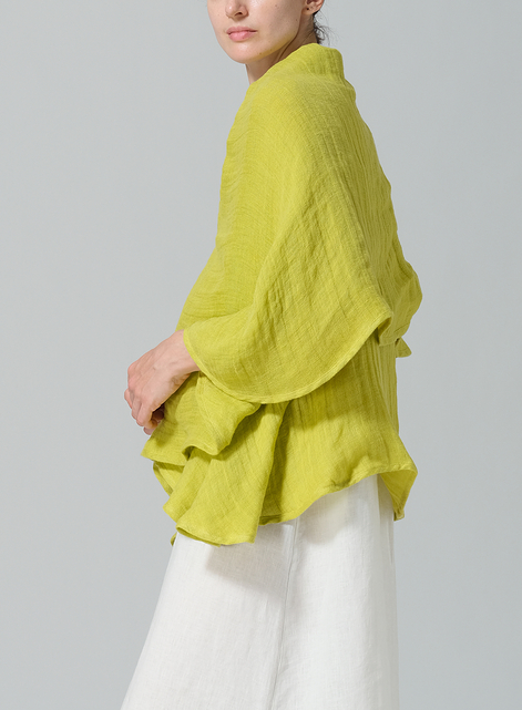 Linen Reversible Cape Jacket