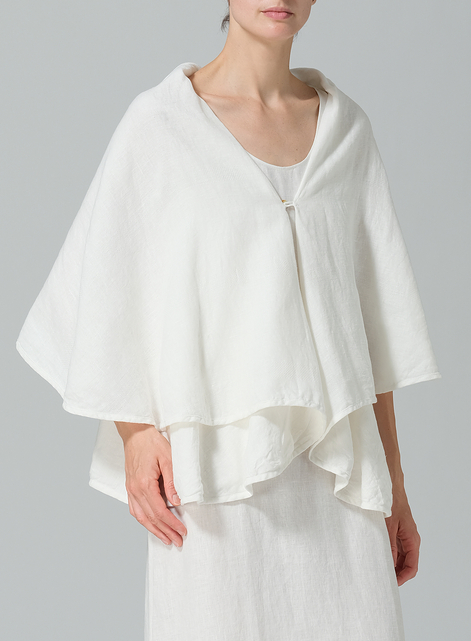 Linen Reversible Cape Jacket