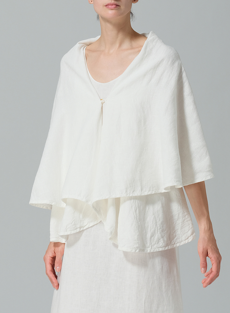 Linen Reversible Cape Jacket