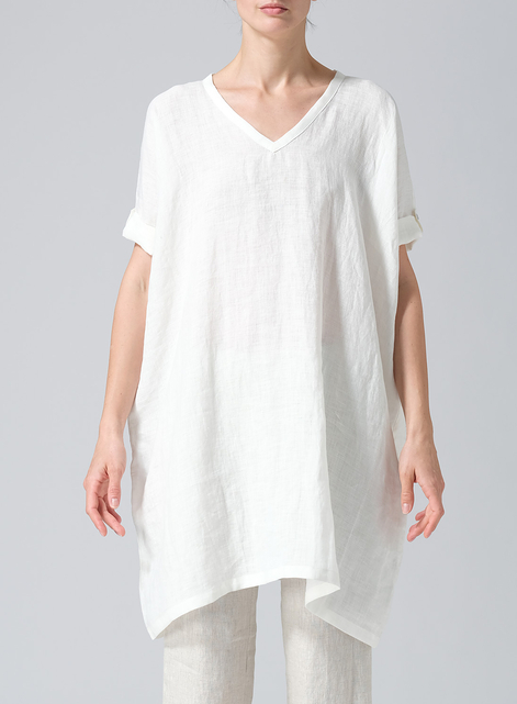 Linen Wide A-line Tunic