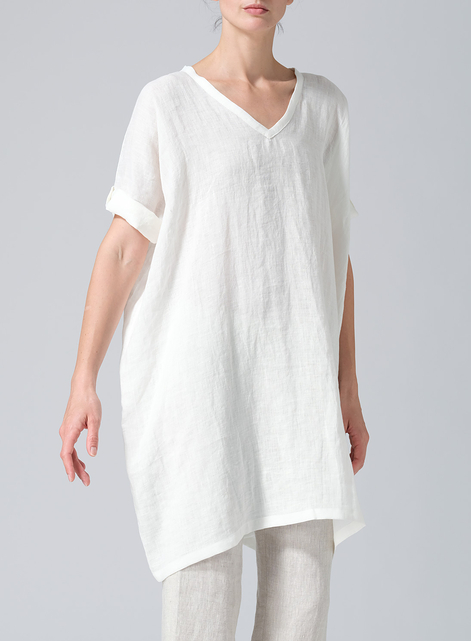 Linen Wide A-line Tunic