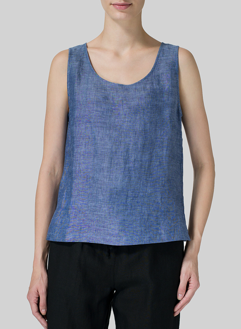 Linen Sleeveless Pullover Top