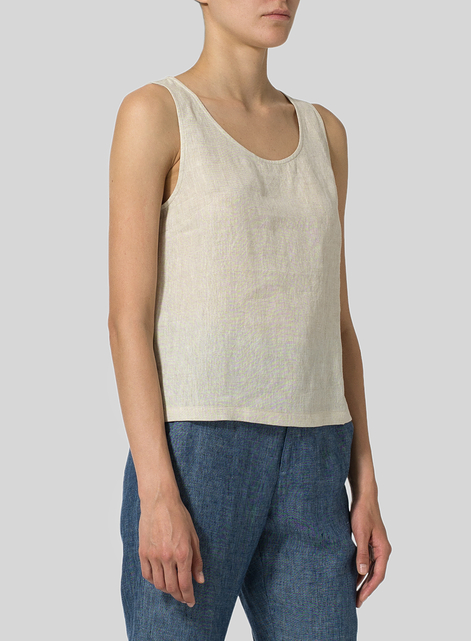 Linen Sleeveless Pullover Top