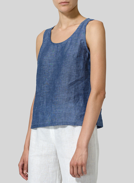 Linen Sleeveless Pullover Top