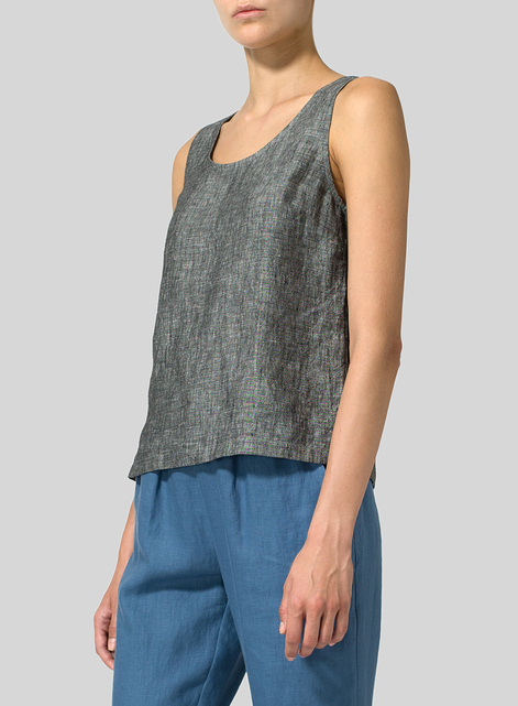 Linen Sleeveless Pullover Top