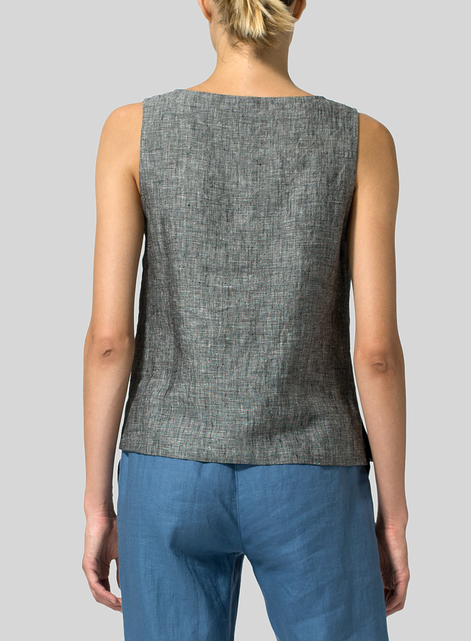 Linen Sleeveless Pullover Top