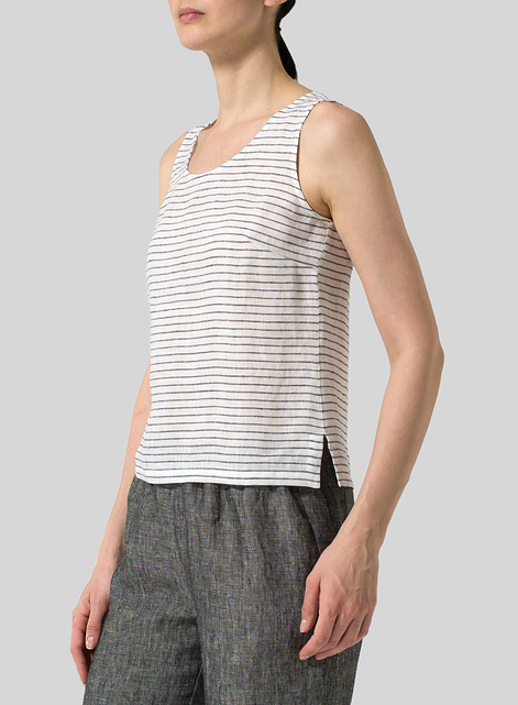 Linen Sleeveless Pullover Top