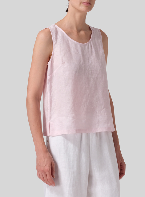 Linen Sleeveless Pullover Top