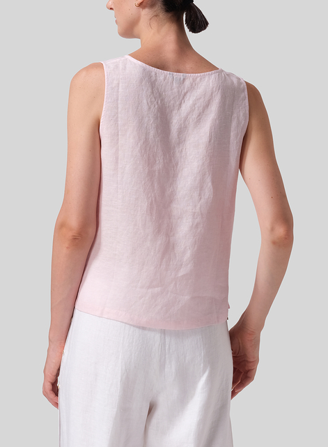 Linen Sleeveless Pullover Top