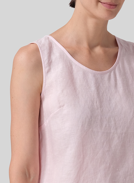 Linen Sleeveless Pullover Top