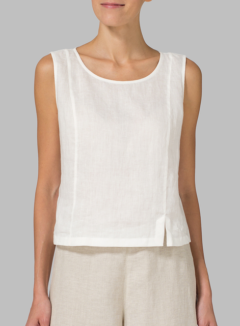 Linen Sleeveless Short Tank