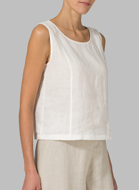 Linen Sleeveless Short Tank