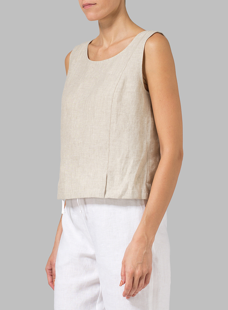 Linen Sleeveless Short Tank