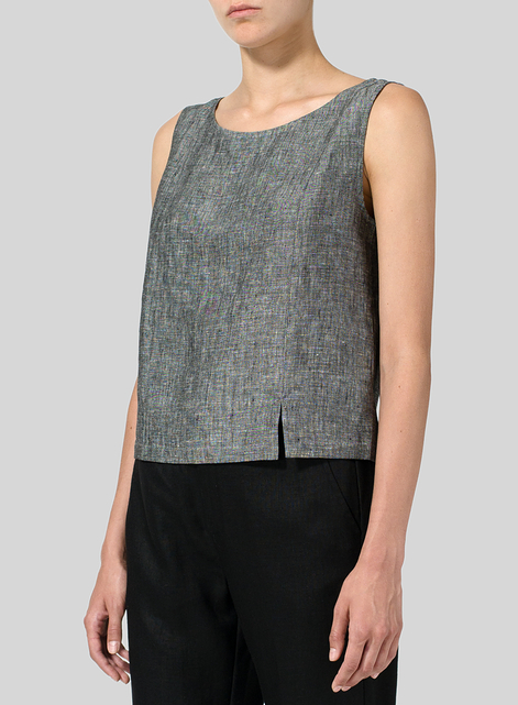 Linen Sleeveless Short Tank