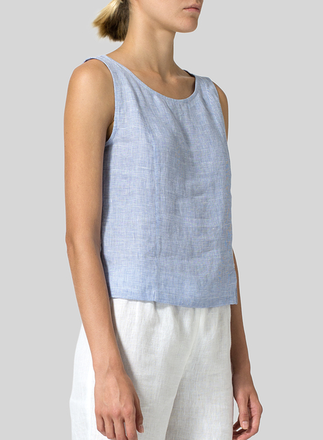 Linen Sleeveless Short Tank