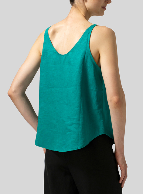 Twill Linen Thin Strap Cami