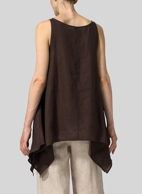 Linen Handkerchief Sleeveless Top