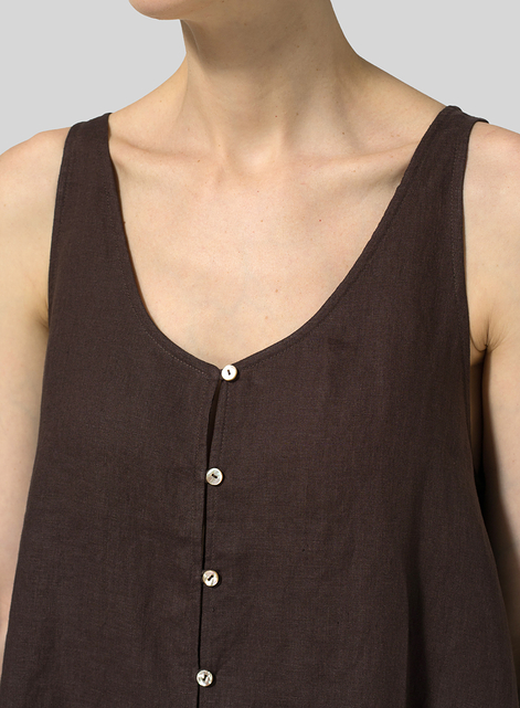 Linen Handkerchief Sleeveless Top