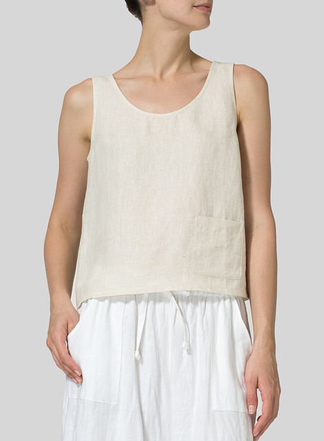 Linen Pocket Tank Top